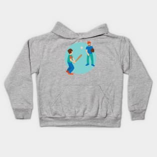 Fathers Day baseball Kids Hoodie